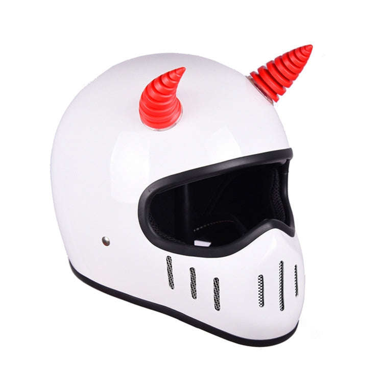 2PCS Motorcycle Horn Sucker Helmet Decoration(Light Blue)