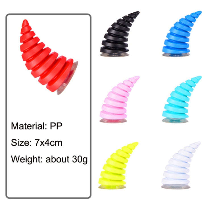 2PCS Motorcycle Horn Sucker Helmet Decoration(Blue)