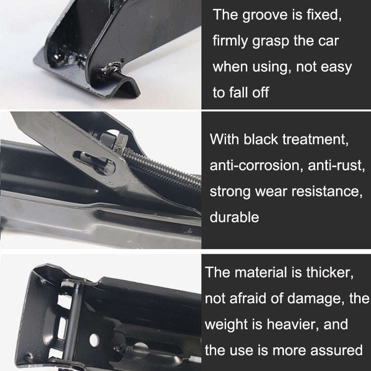 Portable Car Jack Z Type Hand Crank Tire Changing Tool(Black)