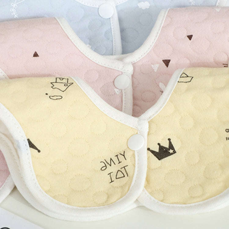 2 PCS Thin Cotton Gauze Waterproof Soft 360 Degree Rotating Baby Bib(Pink)