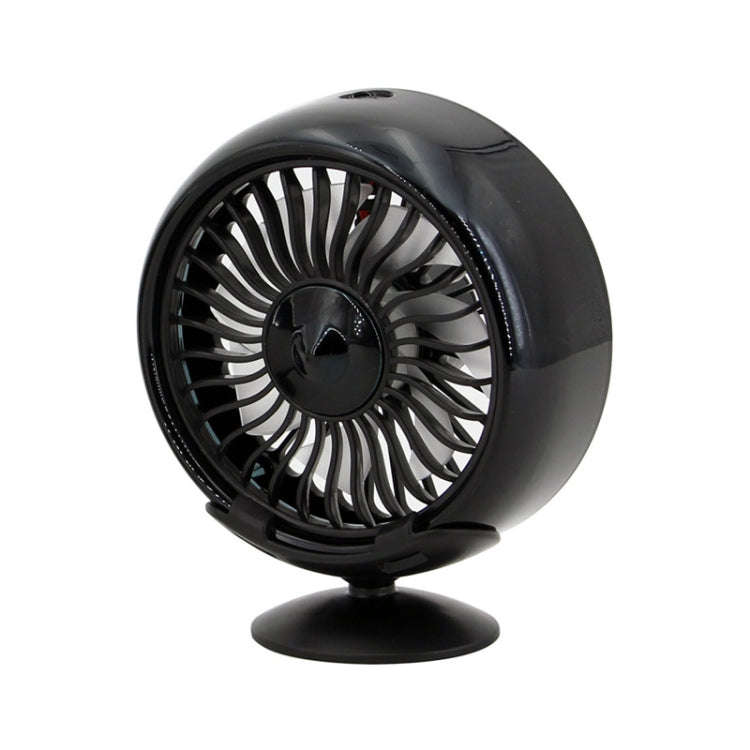 F102 Vehicle Dashboard Multi-function USB Colorful Lights Fan(Black)