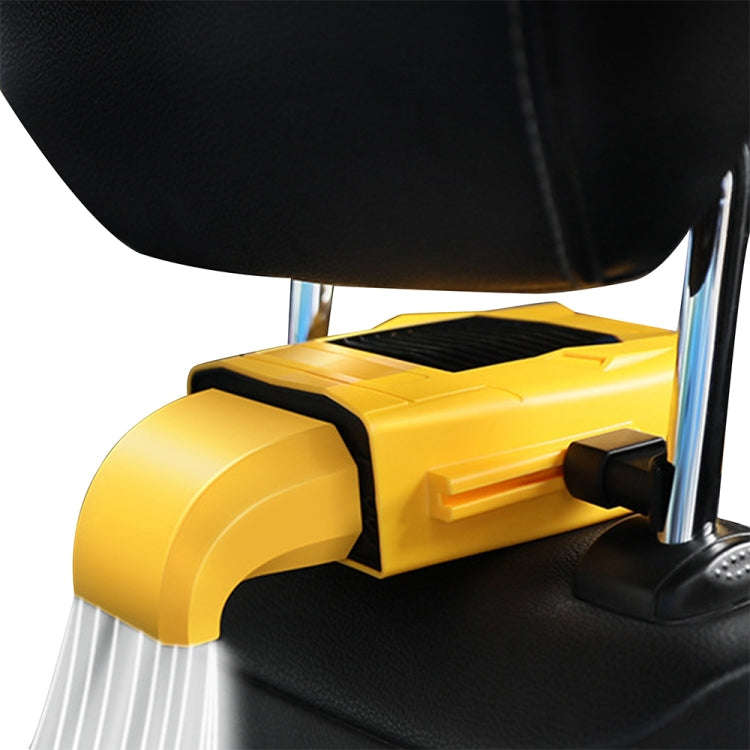 F415 Car Multifunctional Seat Back USB Fan(Yellow)