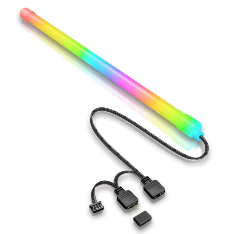 COOLMOON Y360 Round Tube Multi-interface ARGB Chassis Light Bar Computer Decorative Silicone LED ...