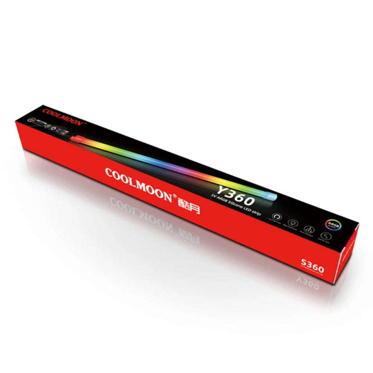 COOLMOON Y360 Round Tube Multi-interface ARGB Chassis Light Bar Computer Decorative Silicone LED ...