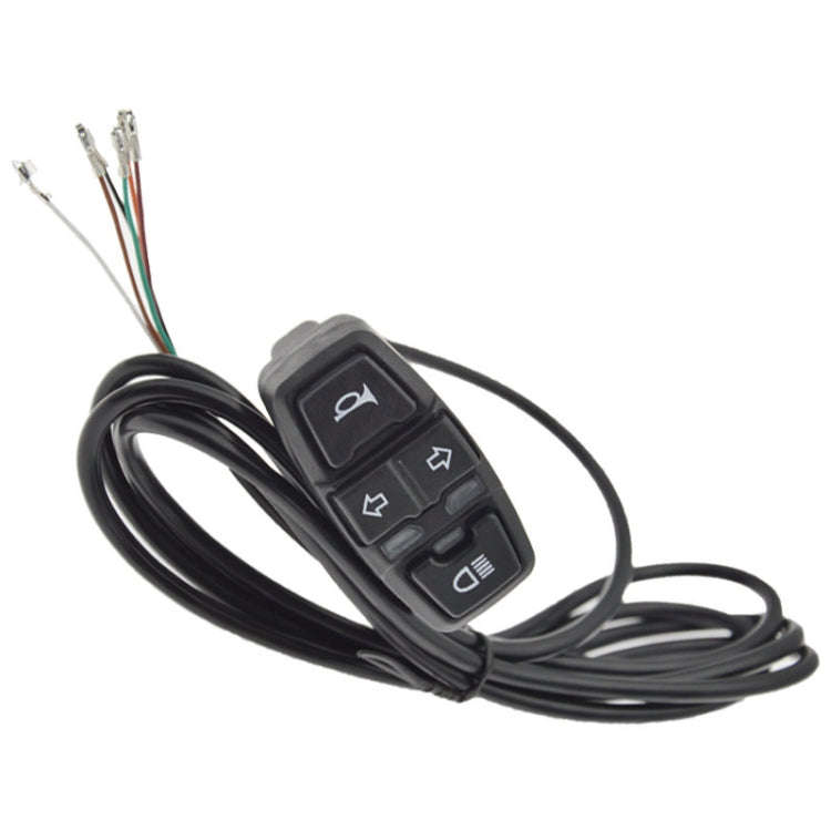 3 In 1 Switch Mountain Car Skateboard Horn Headlights Turn Switch(48V)