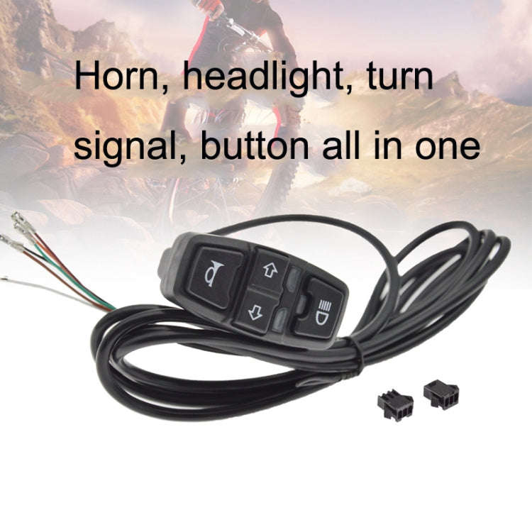 3 In 1 Switch Mountain Car Skateboard Horn Headlights Turn Switch(36V)