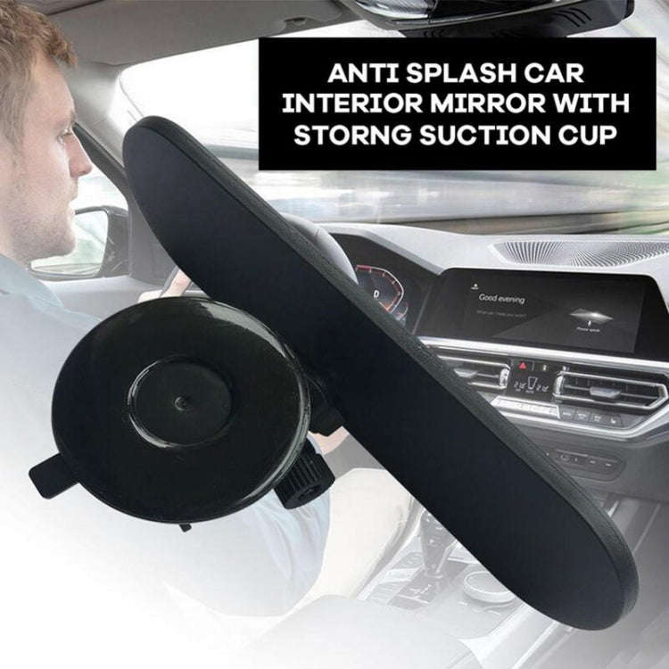 CZC-220 Car Strong Suction Cup Big Vision Flat Rearview Mirror(White Mirror)