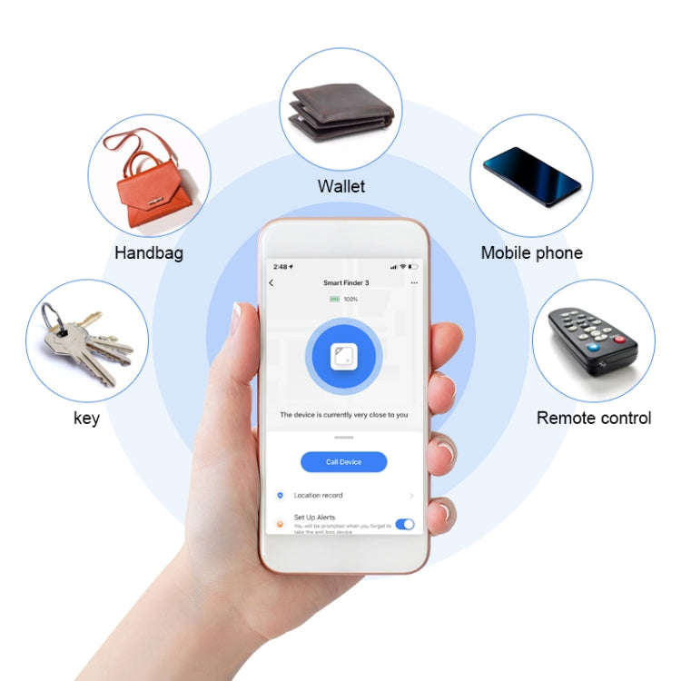 Wallet Key Finder Two Way Bluetooth Intelligent Anti-lost Device(Green)