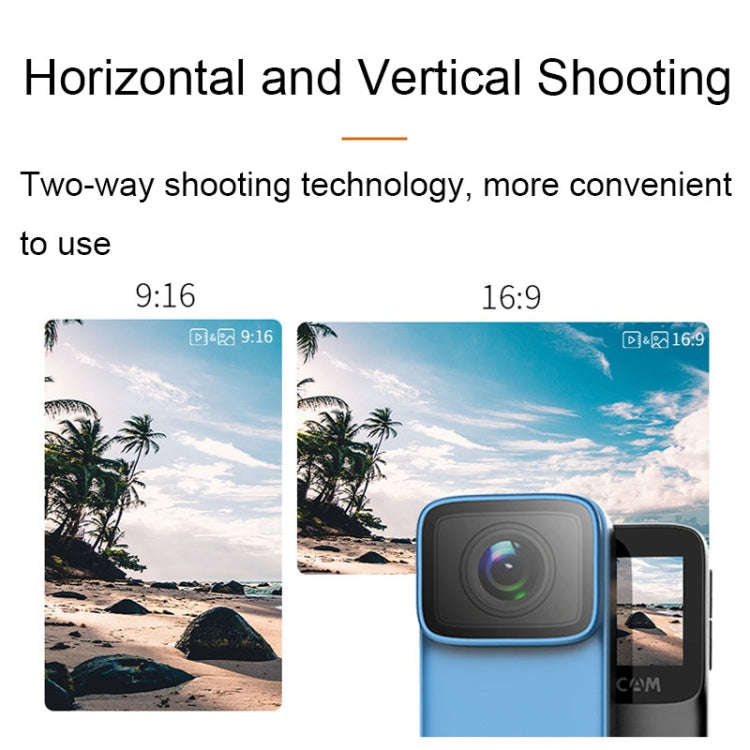 C200 4K Face Recognition WIFI Anti-Shake Outdoor Cycling Waterproof Sports Camera(White Set)