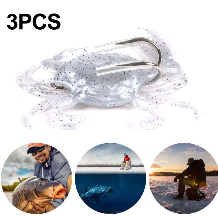 3 PCS HENGJIA SO068 Submerged Crab Hook Anti-hanging Bottom Ice Fishing Bait, Color: 8cm 19g 2