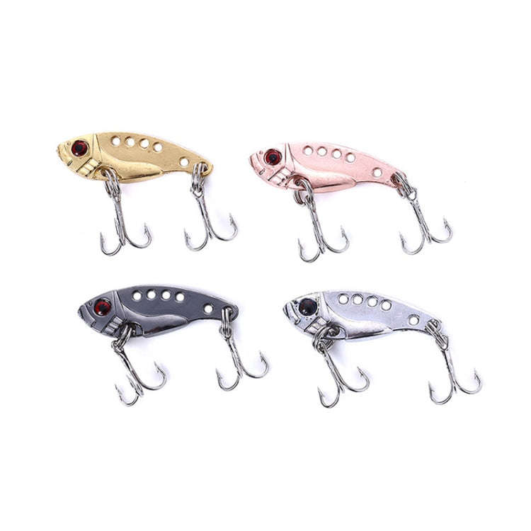 2 Sets HENGJIA VIB013 Metal VIB Fake Bait Electroplated Hard Bait, Specification: 3.5cm 3g(4 Colors)