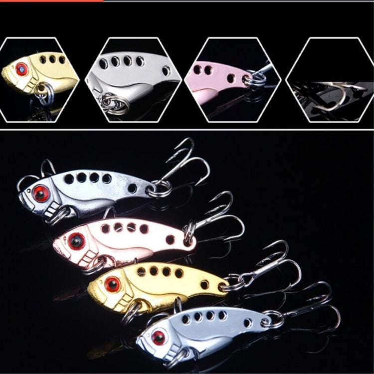 2 Sets HENGJIA VIB013 Metal VIB Fake Bait Electroplated Hard Bait, Specification: 3.5cm 3g(4 Colors)