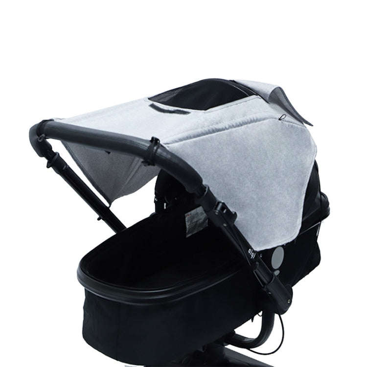 Universal Baby Stroller Accessories Sun Shade Cover With Visible Sunroof(Gray)