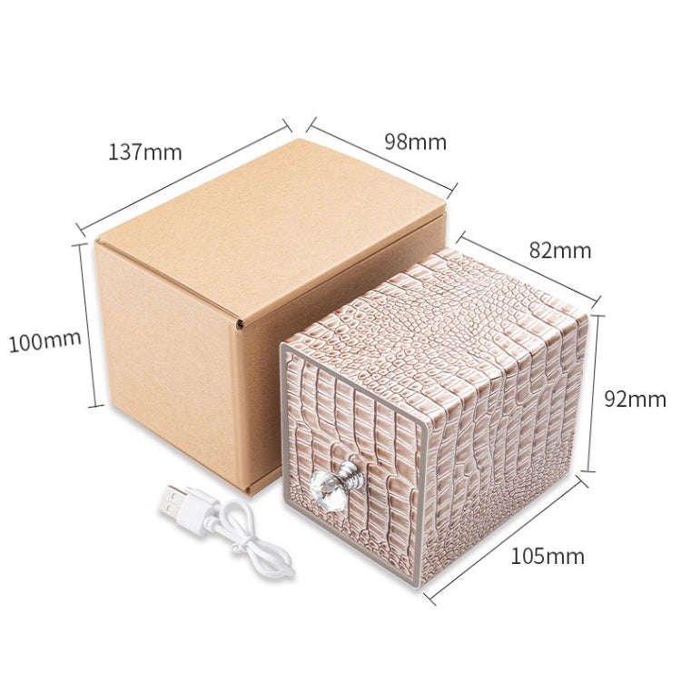 Dustproof Blue Light Disinfection Nail Polisher Storage Box(Khaki)