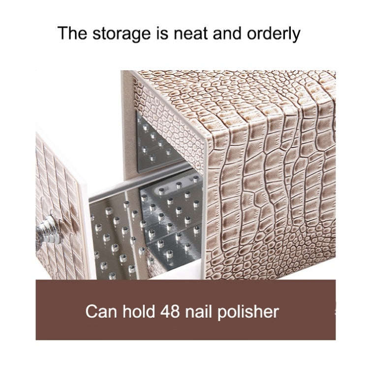 Dustproof Blue Light Disinfection Nail Polisher Storage Box(Khaki)