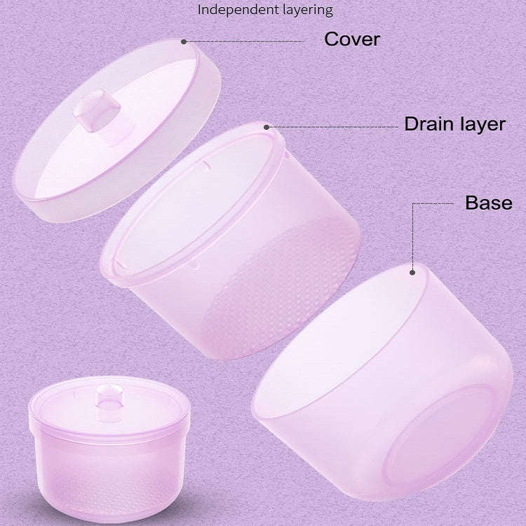 Nail Polisher Can Be Soaked And Drained Cleaning Disinfection Box(Light Blue)