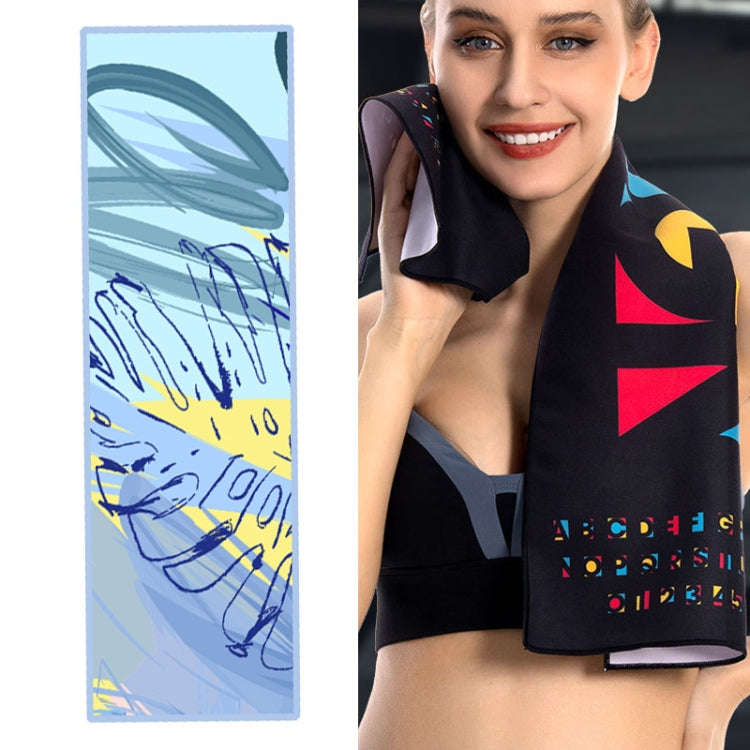 YDJ1223-1 Microfiber Double Sided Fleece Print Quick Dry Portable Sports Towel 30x100cm(Wait For ...