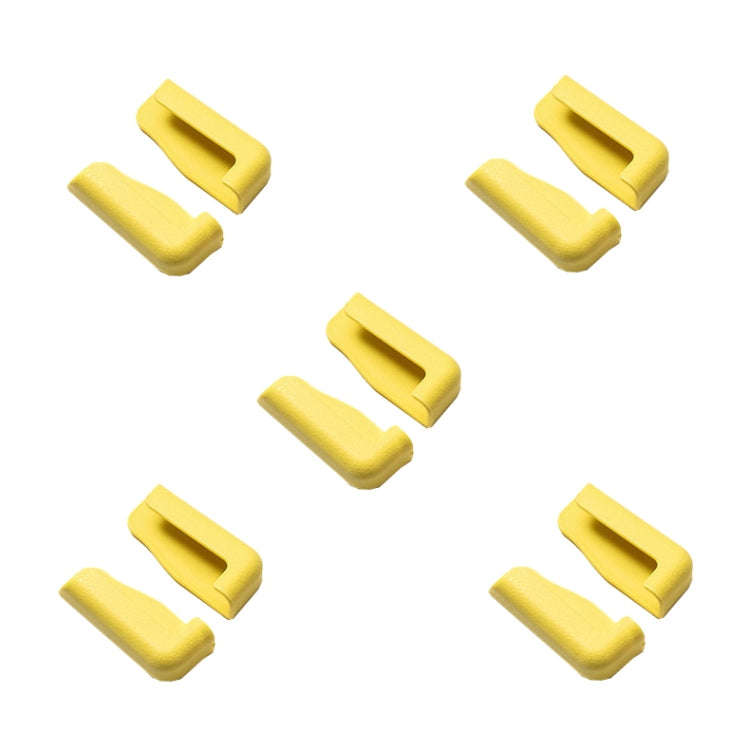5 Pairs Car Mobile Phone Bracket Dashboard Navigation Paste Adjustable Bracket(Yellow)