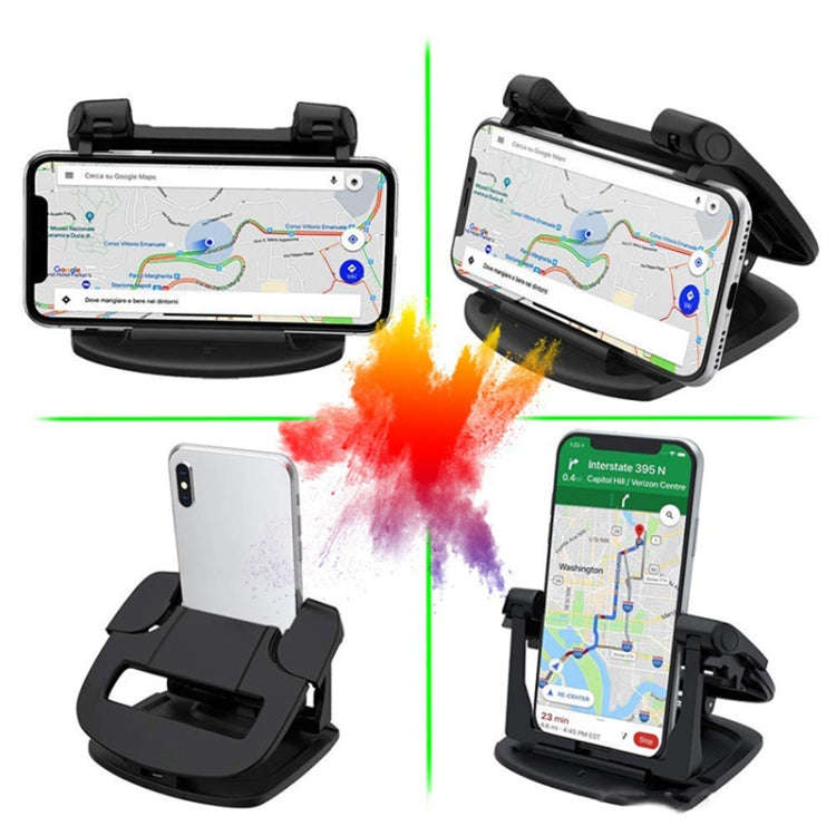 MM002 Car Dashboard Mobile Phone Holder Car Silicone Rotary Navigation Mobile Phone Holder(Black)