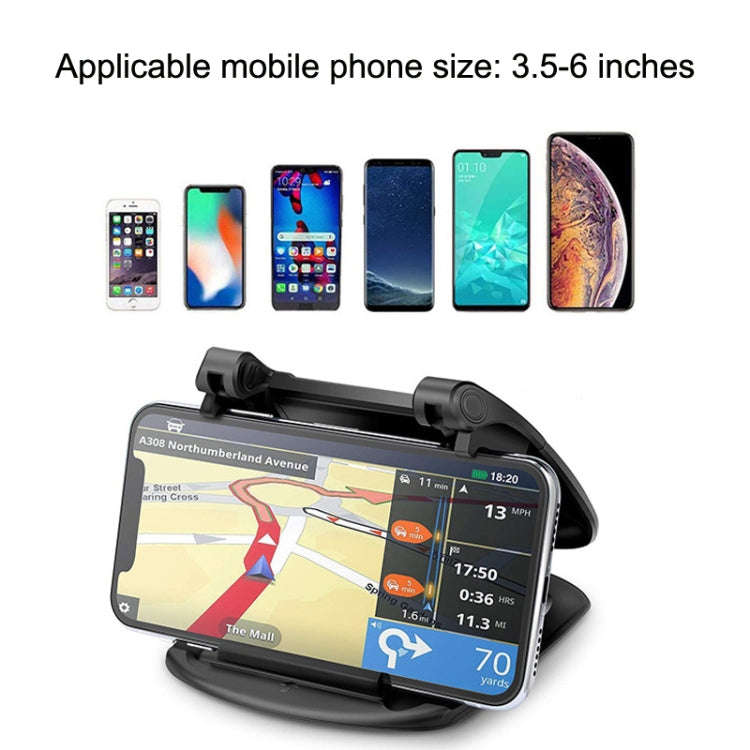 MM002 Car Dashboard Mobile Phone Holder Car Silicone Rotary Navigation Mobile Phone Holder(Black)