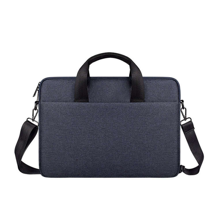 ST09 Portable Single-shoulder Laptop Bag, Size: 14.1-15.4 inches(Navy Cyan with Shoulder Strap)