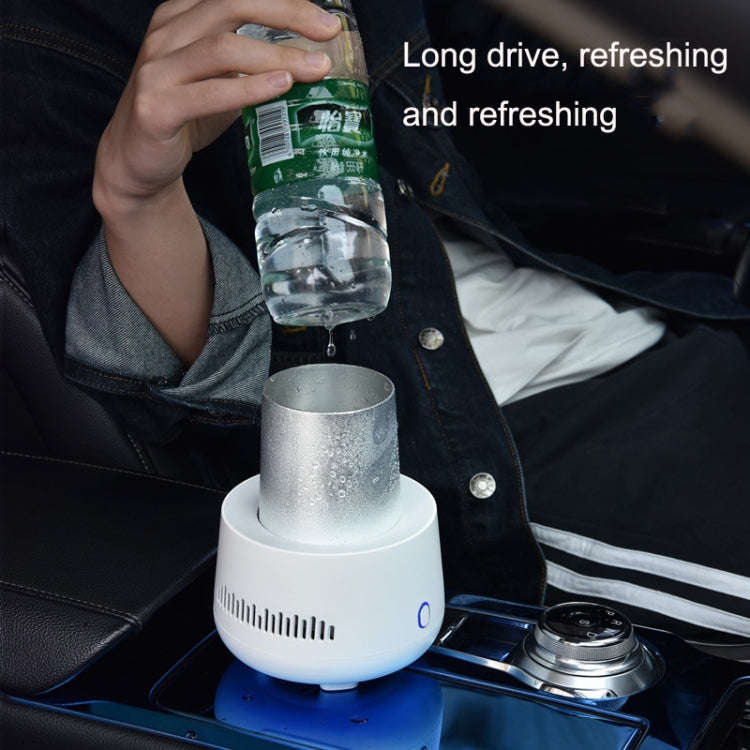 Car Mini Refrigerator Portable Household Freezer Refrigeration Cup(White)