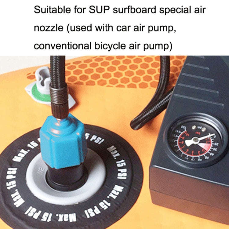 For Paddle Kayak Surfboard Valve Adapter Car Pump Conversion Head(Blue)
