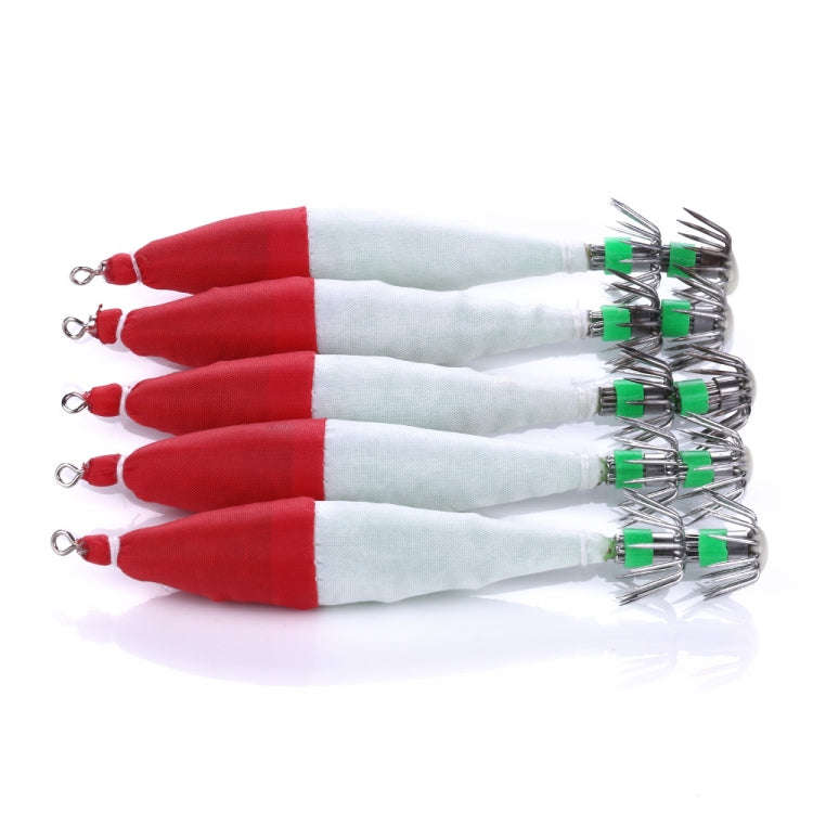 5 PCS / Bag HENGJIA SJ001 Luminous Explosion Squid Hook Deep Sea Fishing Fake Bait(1)