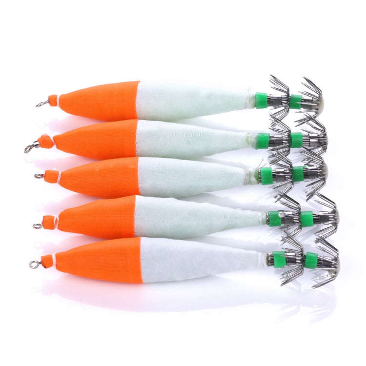 5 PCS / Bag HENGJIA SJ001 Luminous Explosion Squid Hook Deep Sea Fishing Fake Bait(2)