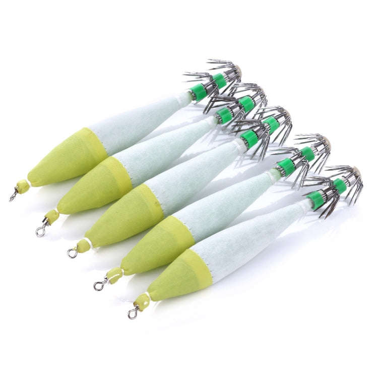 5 PCS / Bag HENGJIA SJ001 Luminous Explosion Squid Hook Deep Sea Fishing Fake Bait(3)