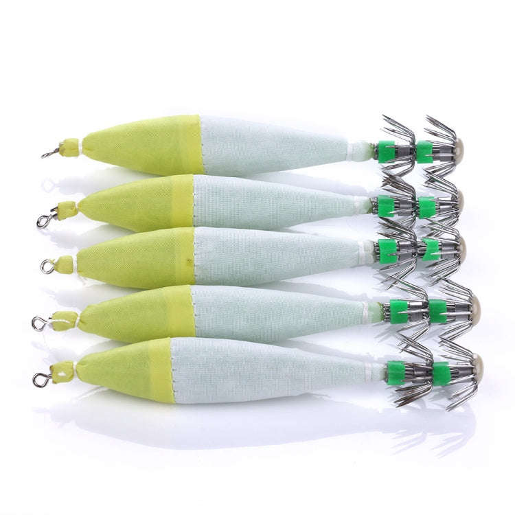5 PCS / Bag HENGJIA SJ001 Luminous Explosion Squid Hook Deep Sea Fishing Fake Bait(3)