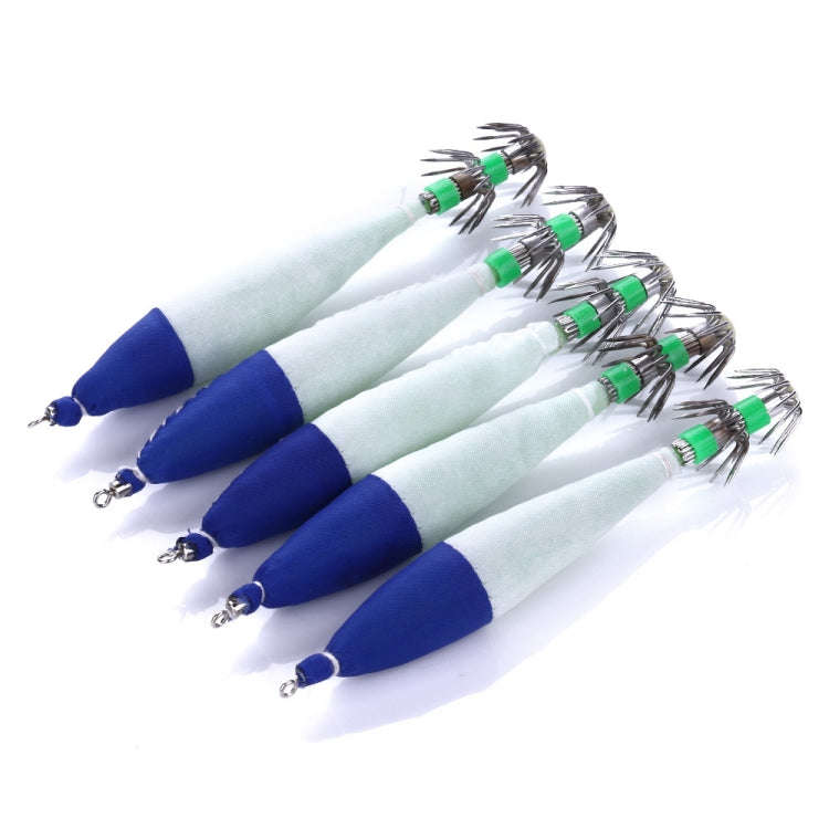 5 PCS / Bag HENGJIA SJ001 Luminous Explosion Squid Hook Deep Sea Fishing Fake Bait(5)