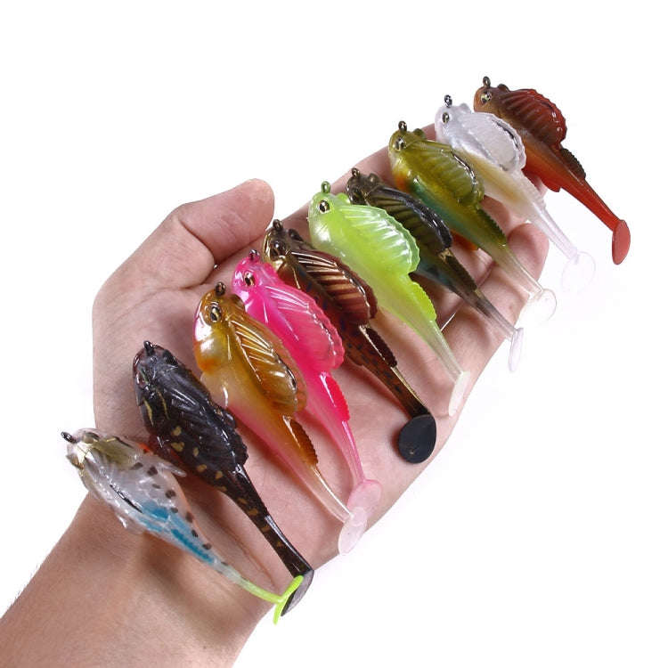 4 PCS HENGJIA SO062 Defense Bottom Tail 14g Jumping Fish Luya Soft Bait(1)