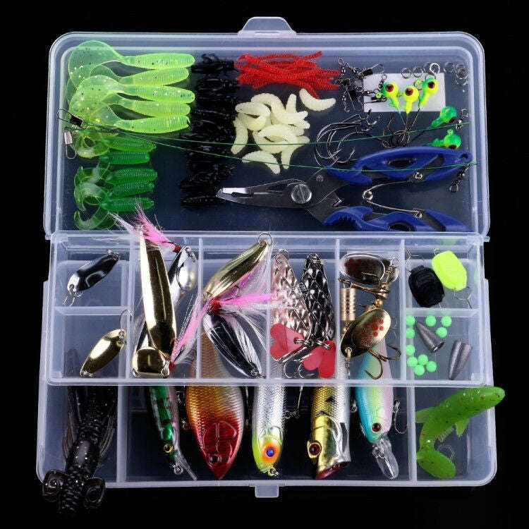 110 PCS / Box HENGJIA Sea Bass Fake Soft Bait Fishing Gear Accessories Freshwater Bait