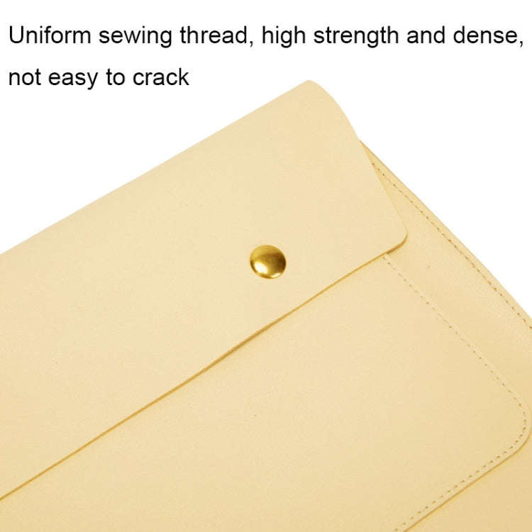 S178 3 In 1 Leather Waterproof Laptop Liner Bag, Size: 13 inches(Honeydet Oranges)