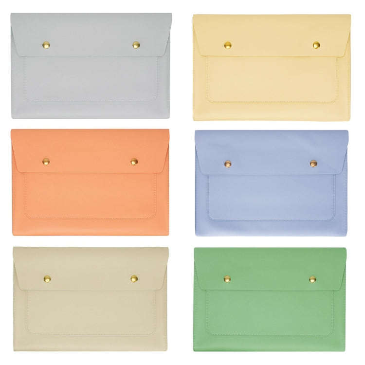S178 3 In 1 Leather Waterproof Laptop Liner Bag, Size: 15 inches(Baby Blue)