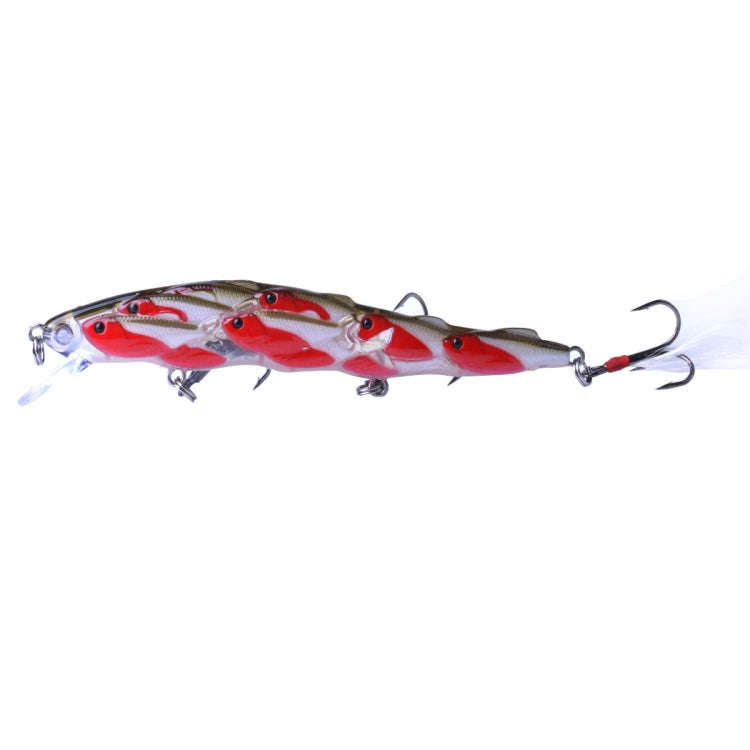 HENGJIA MI113 11.5cm 15.7g Sea Fishing Crank Lure Swing With Feather Hook(A)