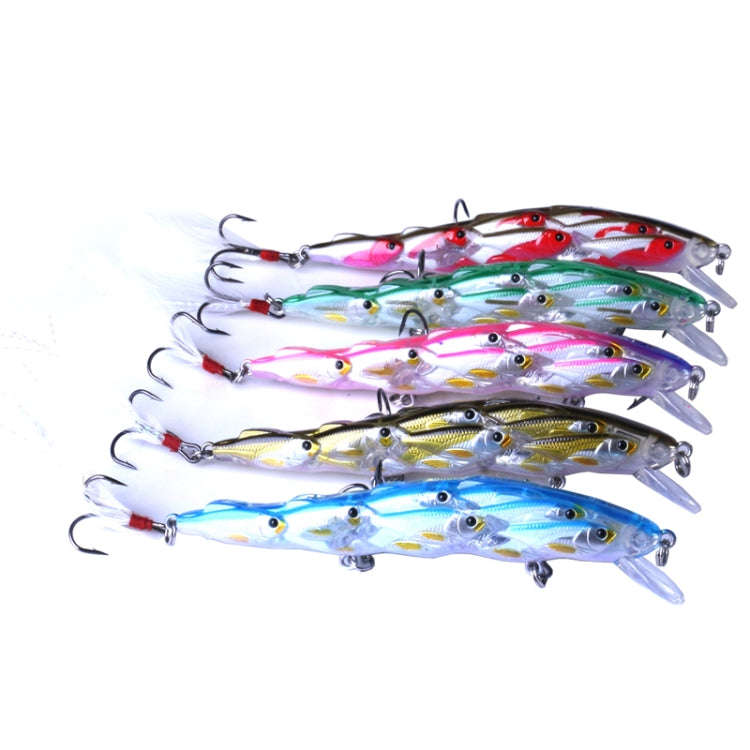 HENGJIA MI113 11.5cm 15.7g Sea Fishing Crank Lure Swing With Feather Hook(E)