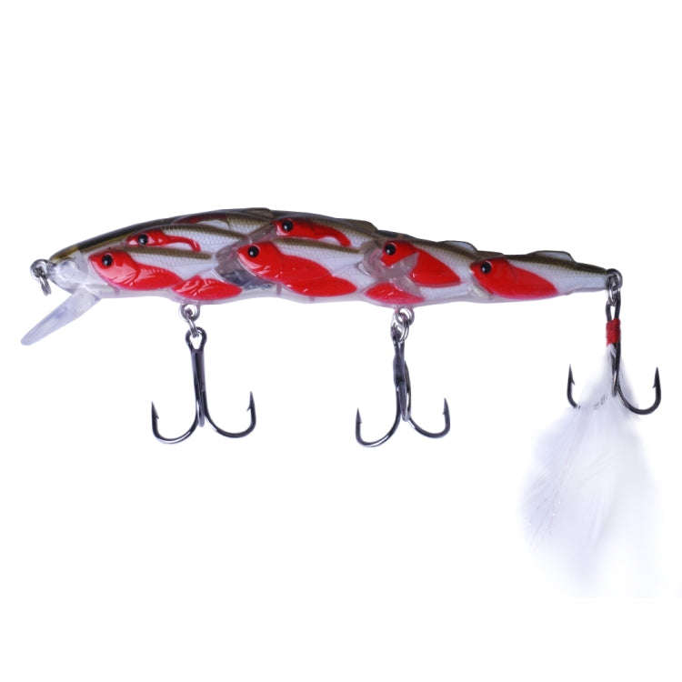 HENGJIA MI113 11.5cm 15.7g Sea Fishing Crank Lure Swing With Feather Hook(E)