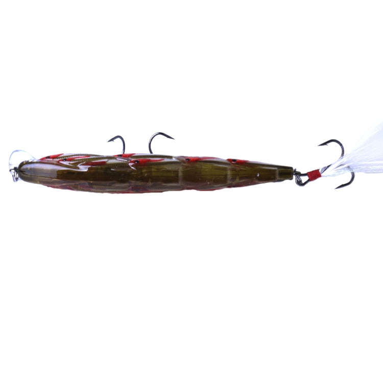 HENGJIA MI113 11.5cm 15.7g Sea Fishing Crank Lure Swing With Feather Hook(E)