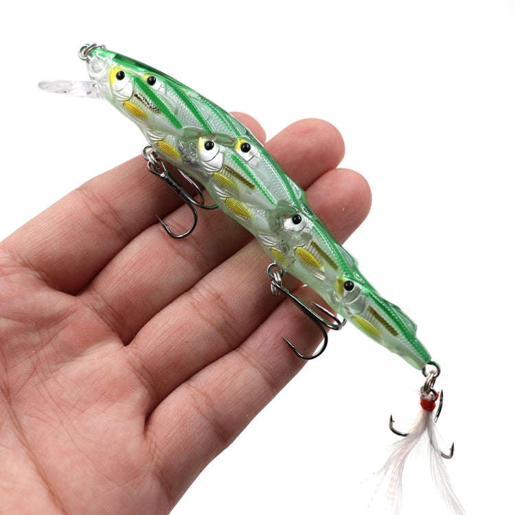 HENGJIA MI113 11.5cm 15.7g Sea Fishing Crank Lure Swing With Feather Hook(E)