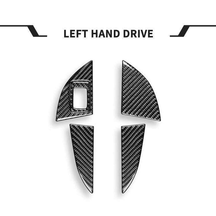 For BMW X1 F48/X2 F39 5pcs /Set Left-Hand Drive Front Rear Door Storage Box Panel Stickers(Black)