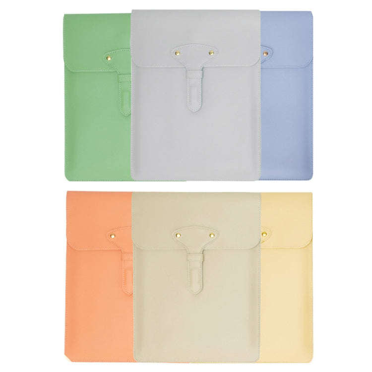 S177 3 In 1 Leather Waterproof Laptop Liner Bags, Size: 14 inches(Baby Blue)