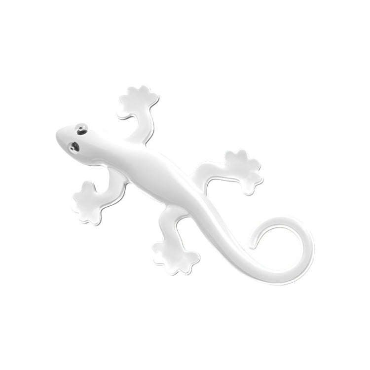 Anti-static Gecko 3D Stereo Car Sticker Decorative Stickers(White)
