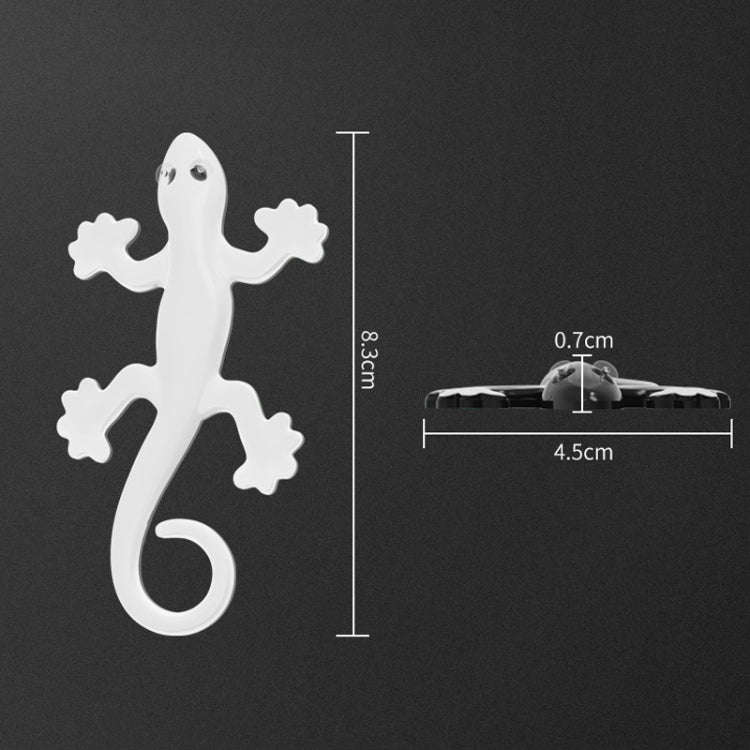 Anti-static Gecko 3D Stereo Car Sticker Decorative Stickers(White)