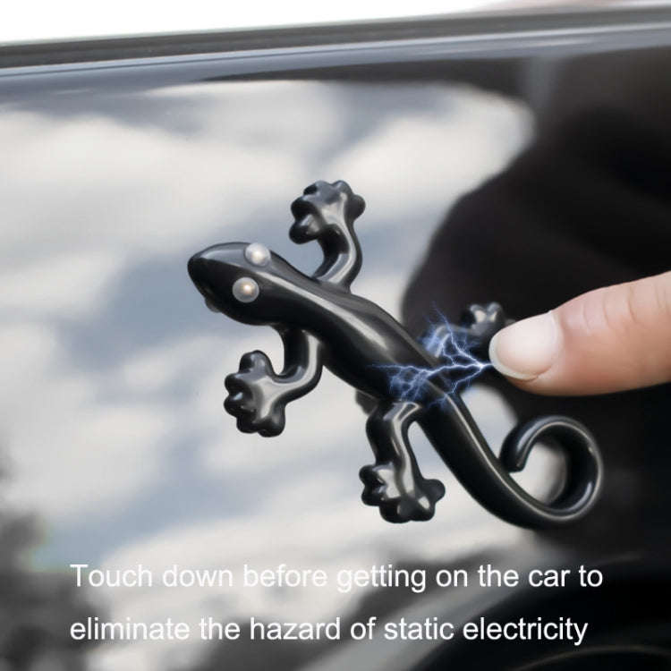 Anti-static Gecko 3D Stereo Car Sticker Decorative Stickers(White)