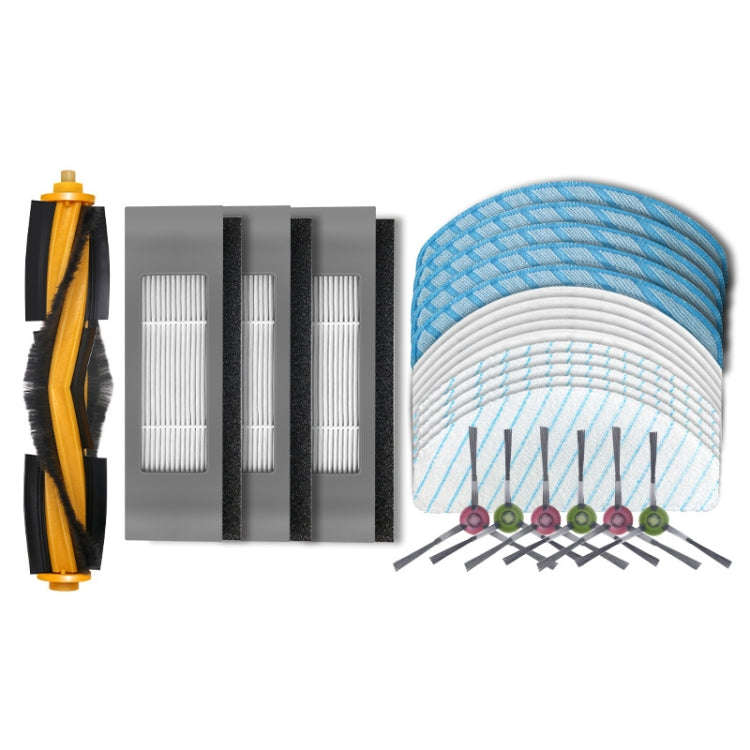 Roller Brush + Filter + Side Brush + Rag Set For Ecovacs OZMO T8/T9/N8Pro(Set)