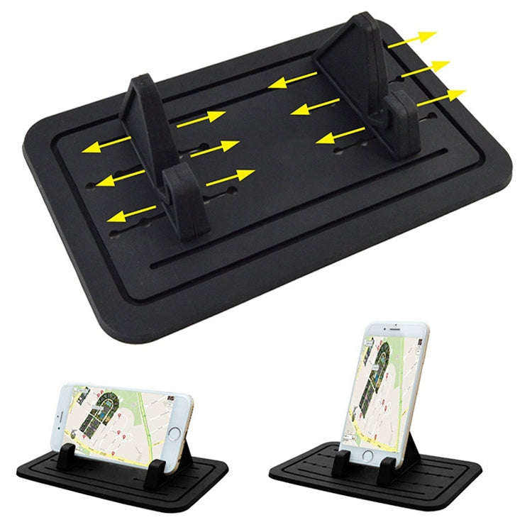 G01 Car Phone Holder Silicone Pad Center Console Tablet Holder(Black)