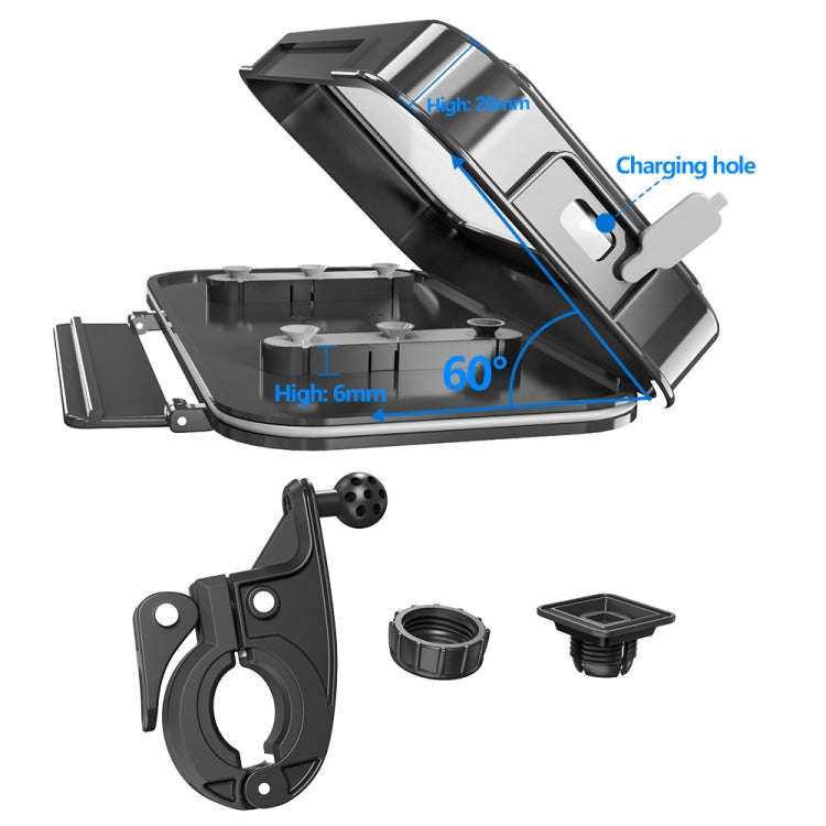 Bicycle Waterproof Bag Motorcycle Transparent Flip Phone Holder(Black)