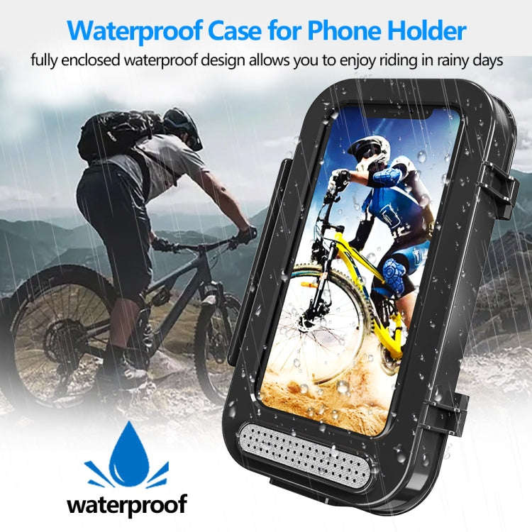Bicycle Waterproof Bag Motorcycle Transparent Flip Phone Holder(Black)